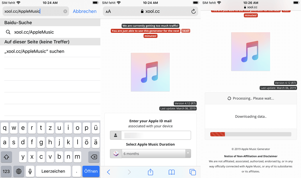 Apple Music bei xoolcc anmelden