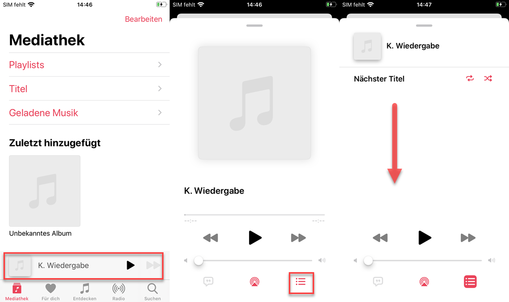 Apple Music Hörverlauf zeigen