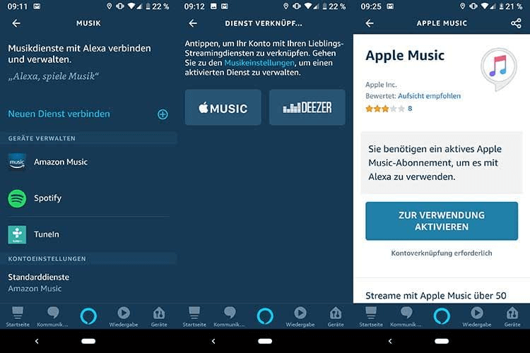 Apple Music mit Alexa App verbinden