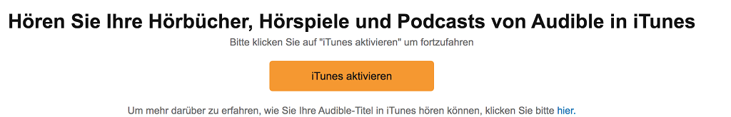 iTunes in Audible aktivieren