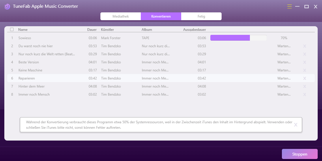Apple Music DRM entfernen Songs konvertieren