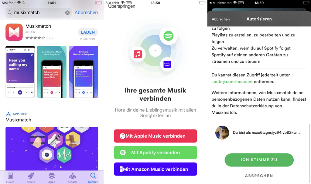 Musixmatch mit Spotify verbinden