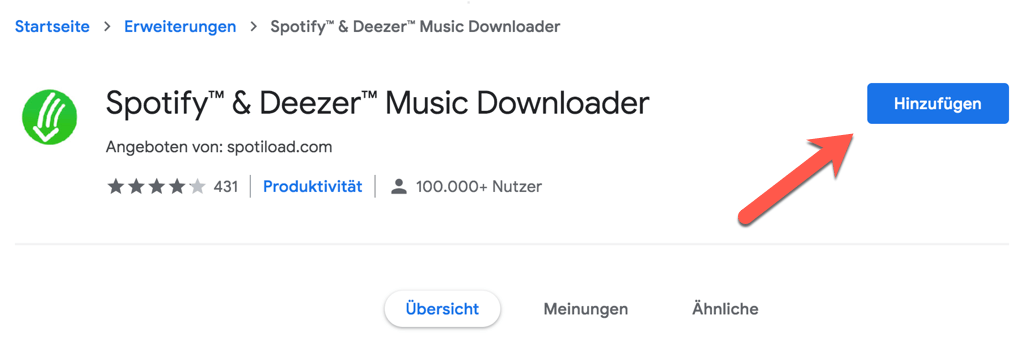 Spotify Deezer Music Downloaden hinzufügen