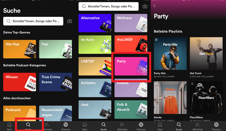 Spotify Party Modus einstellen