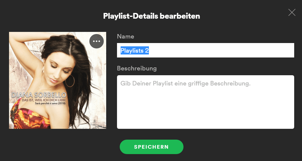 Spotify Playlist umbenennen