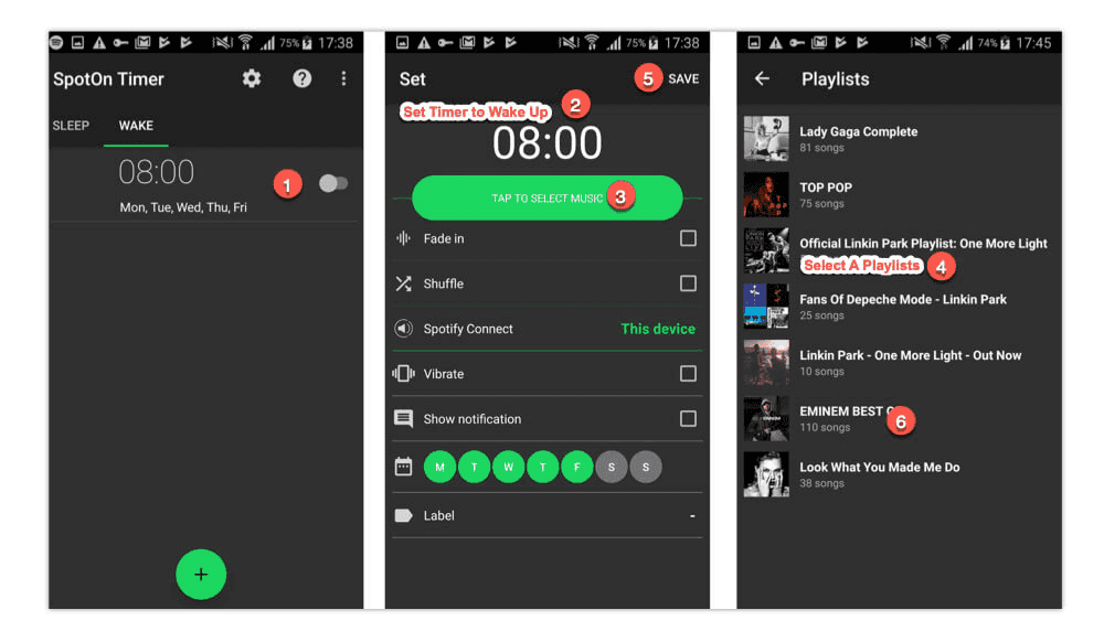 SpotOn Alarm auf Android