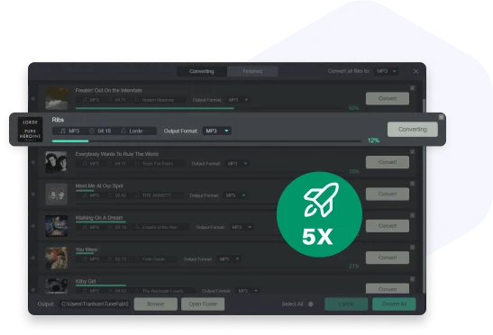 5X Faster Speed to Batch Download Spotify Songs