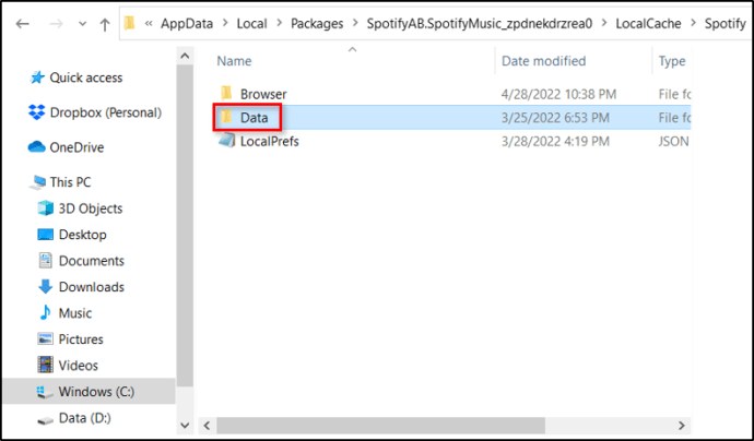 Spotify Cache auf Windows leeren