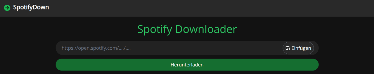 SpotifyDown Link einfuegen